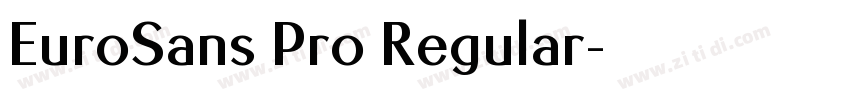 EuroSans Pro Regular字体转换